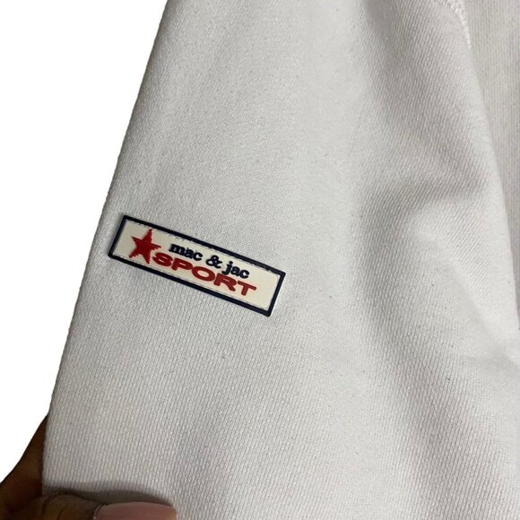 Mac & Jac Sport Women's White Crewneck Sweatshirt - Picture 6 of 9